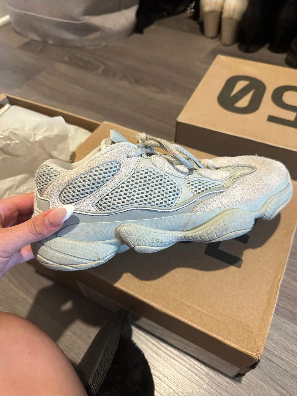 Yeezy Womens Sneakers in Light Gray